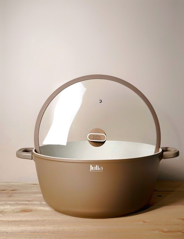 ELITE-PROF CASSEROLE WITH LID 40CM-BROWN/BEIGE