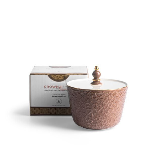 Medium Porcelain Vase From Crown - Brown