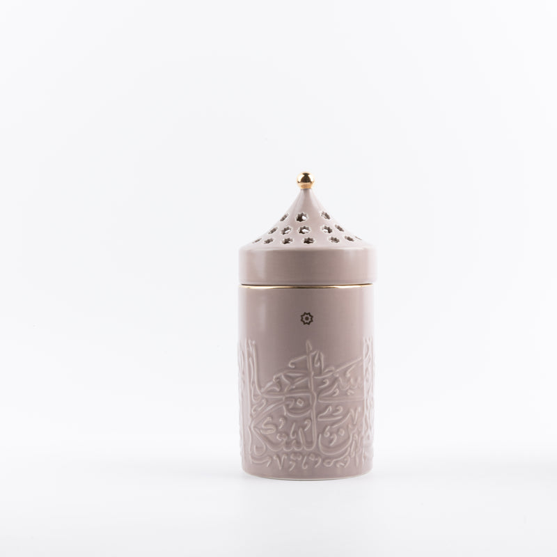 Otantik Porcelain Incense Burner From Jiwar Purple + Gold MS Department Store Oman