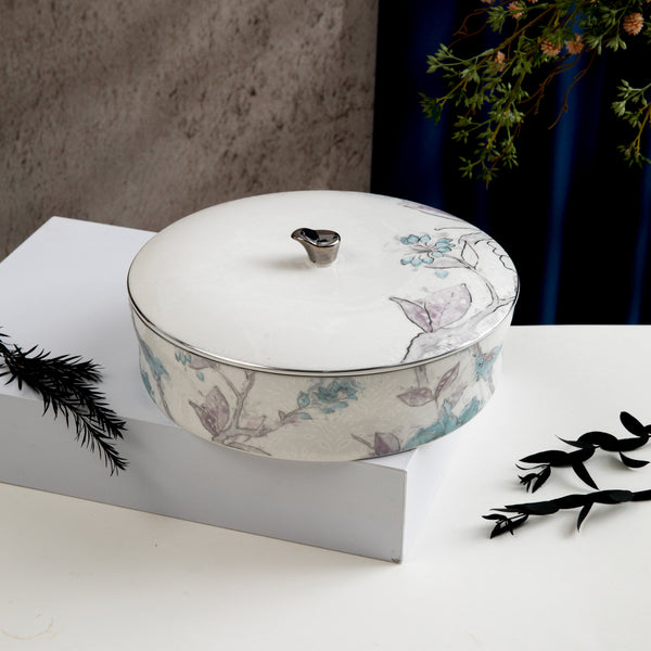 Large Date Bowl Form Khuzama - Blue + Silver