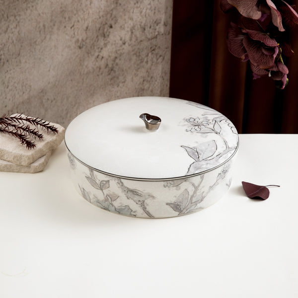 Large Date Bowl Form Khuzama - Grey + Silver