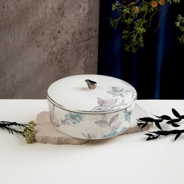 Medium Date Bowl Form Khuzama - Blue + Silver