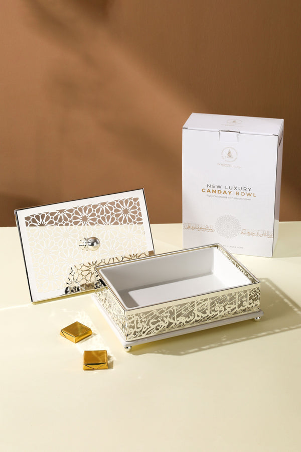 تمرية مع غطاء 28 سم - فضي 