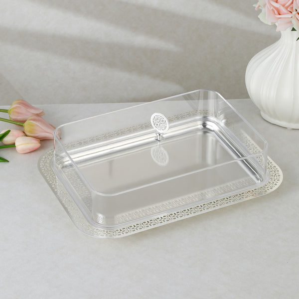 luxury rectangle tray - Silver