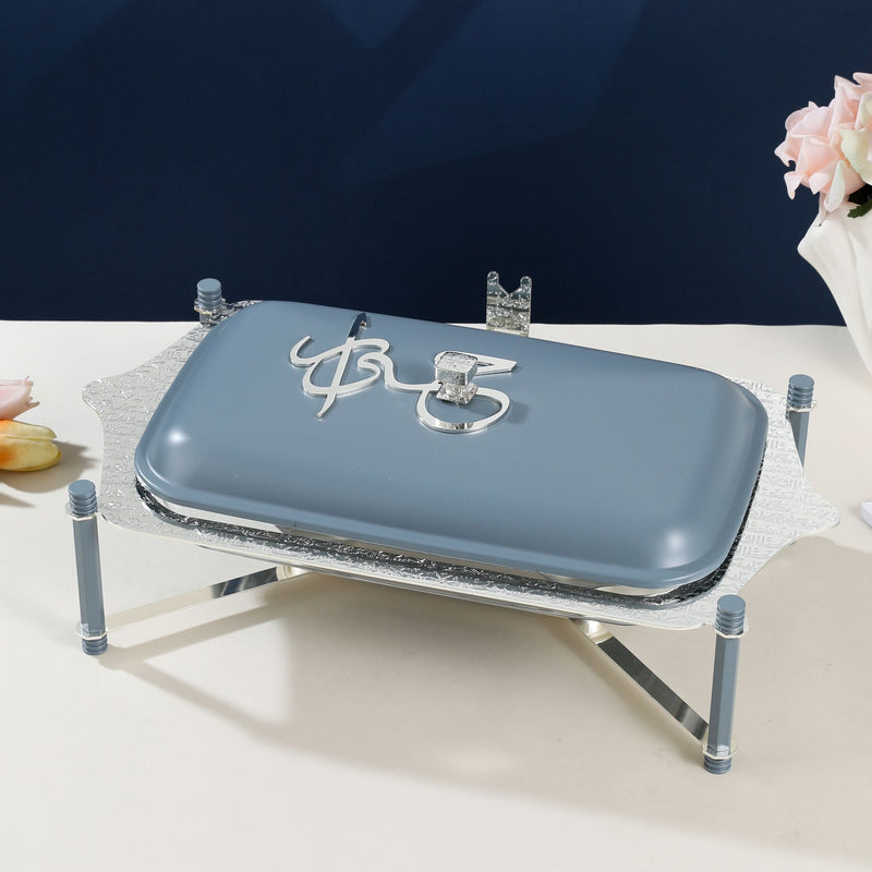 Stainless Steel Buffet - M From Jiwar - Blue + Silver MS Department Store Oman