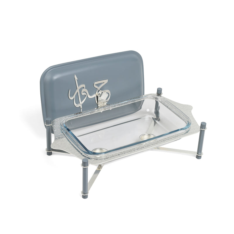Otantik Stainless Steel Buffet M From Jiwar Blue + Silver MS Department Store Oman