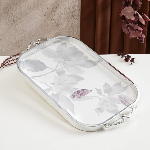 Luxury Serving Tray From Marisella - Grey + Silver