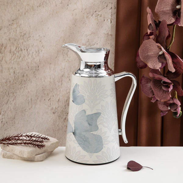 One Vacuum Flask For Tea And Coffee From Veloura - Grey + Silver