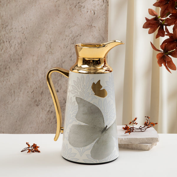 One Vacuum Flask For Tea And Coffee From Veloura - Brown + Gold