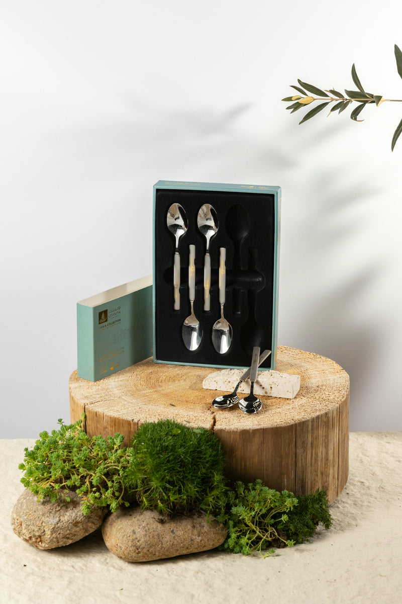 Cutlery Set 6 Pieces From Liqaa - Gold+Silver MS Department Store Oman