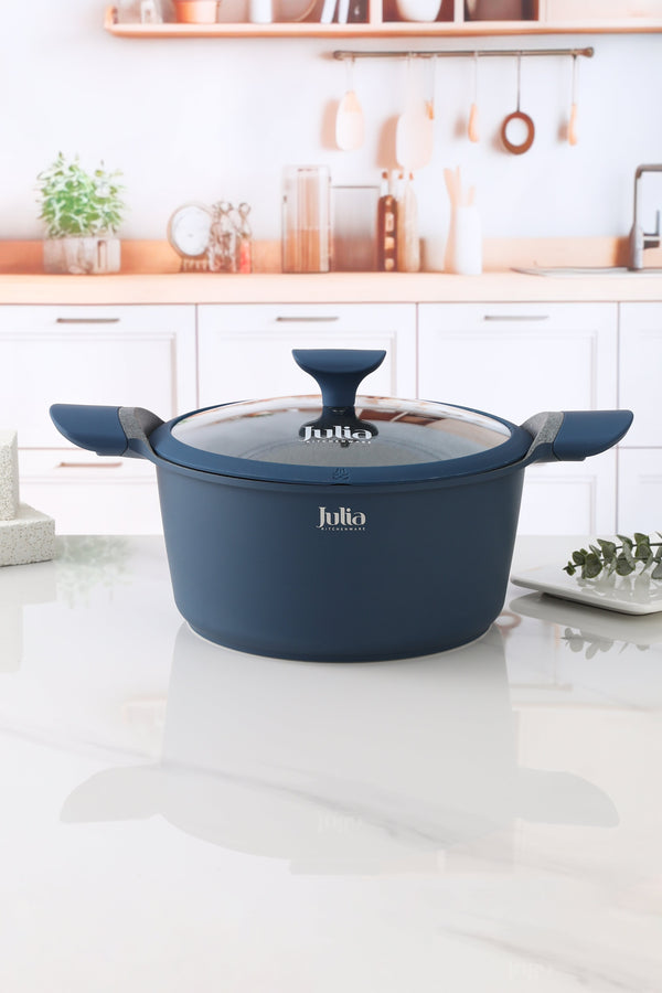 ELITE-UNI CASSEROLE WITH LID 20CM-BLUE