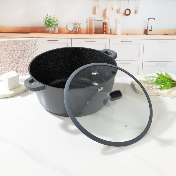 ELITE-EDGE CASSEROLE WITH LID 36CM-GRAY