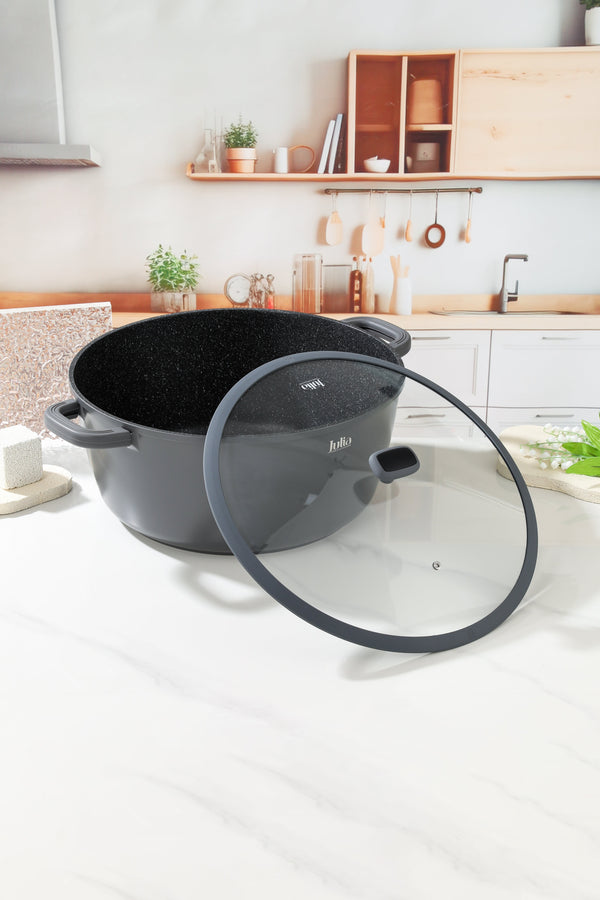 ELITE-EDGE CASSEROLE WITH LID 40CM-GRAY