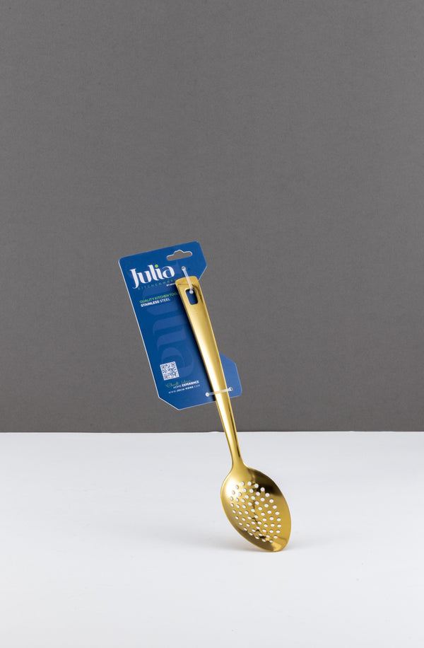 STAINLESS STEEL SKIMMER SHORT HANDLE-GOLD