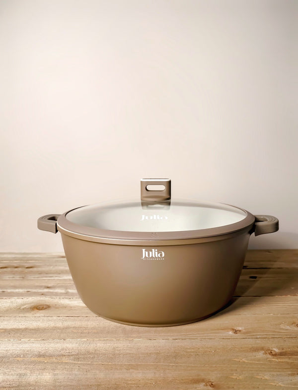 ELITE-PROF CASSEROLE WITH LID 36CM-BROWN/BEIGE