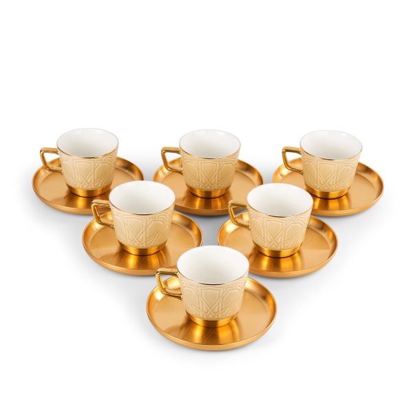 Tea Porcelain Set 12 Pcs From Majlis - Beige